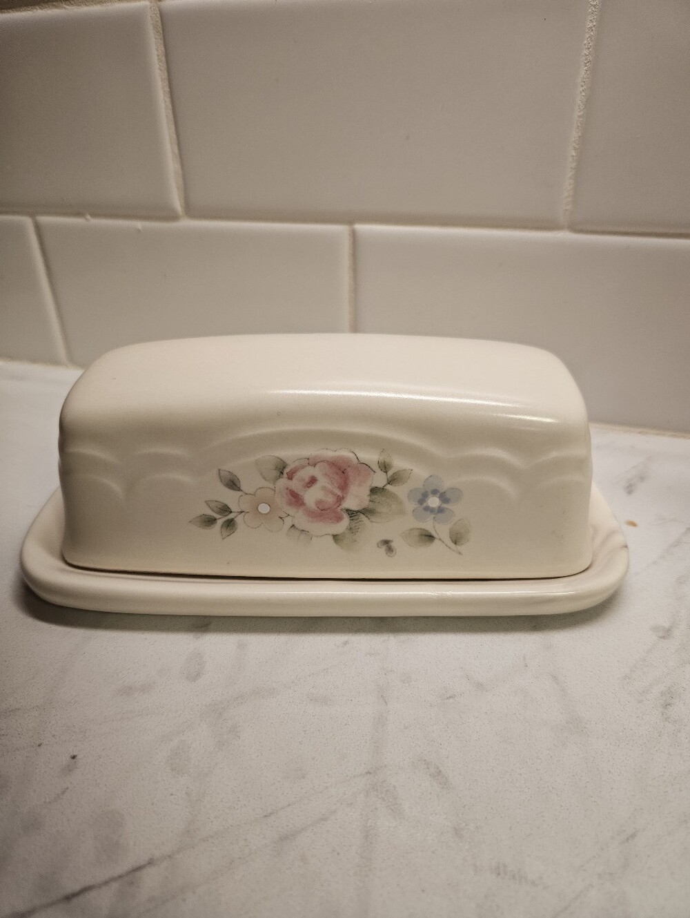 Pfaltzgraff Tea Rose Butter Dish